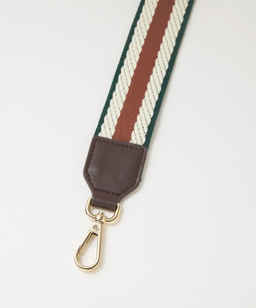 Breath TOPKAPI(ブレストプカピ)の「【Breath TOPKAPI】38mm ストライプテープショルダー ベルト(ショルダーバッグ・レディース・ネイビー/イエロー/ブラック/グリーン・FREE)」の15枚目の写真