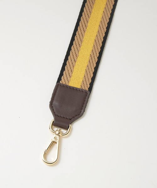 Breath TOPKAPI(ブレストプカピ)の「【Breath TOPKAPI】38mm ストライプテープショルダー ベルト(ショルダーバッグ・レディース・ネイビー/イエロー/ブラック/グリーン・FREE)」の17枚目の写真