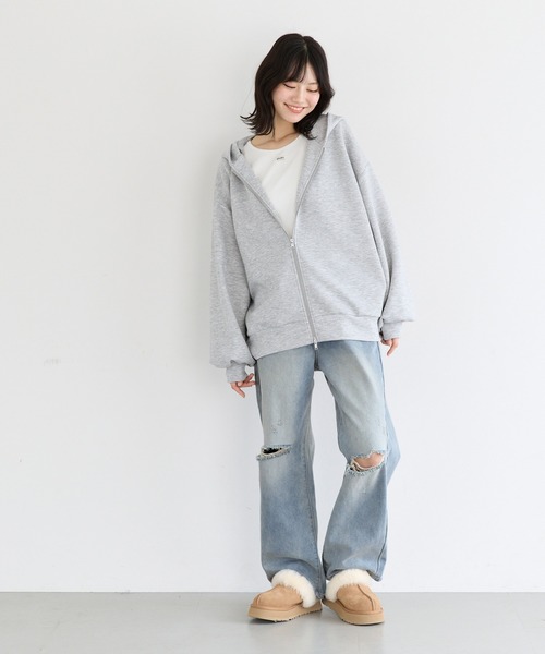 coca(coca)(コカ)の「ユース デニムダメージパンツ(デニムパンツ・レディース・ブラック/ライトブルー・L/M/S)」の8枚目の写真