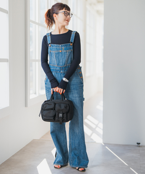Spick & Span（スピックアンドスパン）の「《新色有り / 追加》別注 BAICYCLON MULTI POCKETS MINI BOSTON BAG*（ボストンバッグ・レディース・ブラック/ブラウン・FREE）」の3枚目の写真