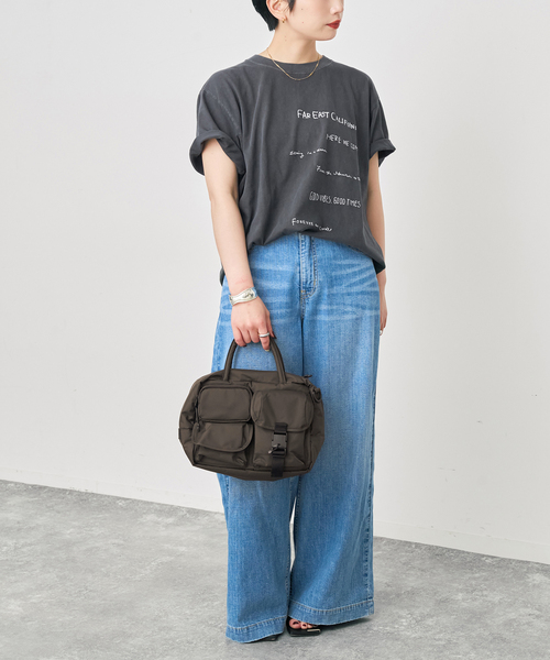Spick & Span（スピックアンドスパン）の「《新色有り / 追加》別注 BAICYCLON MULTI POCKETS MINI BOSTON BAG*（ボストンバッグ・レディース・ブラック/ブラウン・FREE）」の5枚目の写真