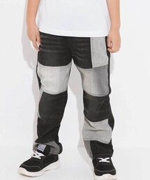 WASK | リメイク風切替ストレッチデニムパンツ(100~160cm)(デニムパンツ)