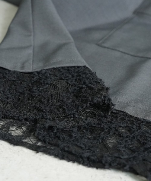 Yeoun(ヨウン)の「裾レースジャケット(その他アウター・レディース・チャコールグレー/ブラック・M)」の9枚目の写真