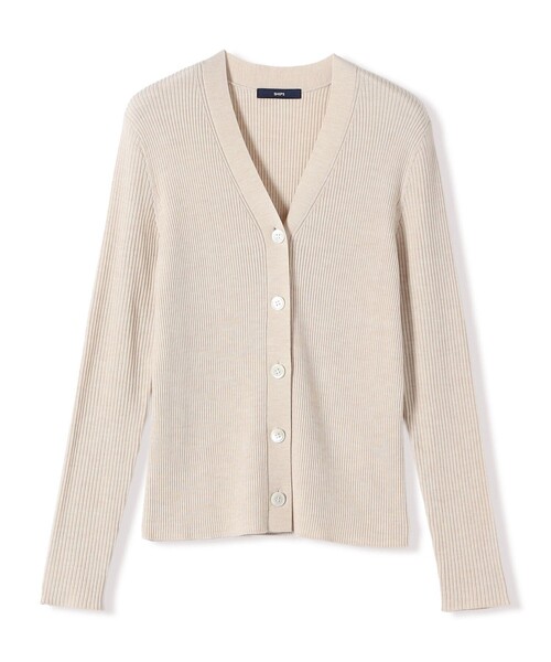 SHIPS(シップス)の「〈手洗い可能〉シルク ウール Vネック カーディガン(カーディガン/ボレロ・レディース・ベージュ/ネイビー・ONE SIZE)」の19枚目の写真