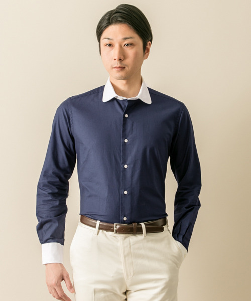 URBAN RESEARCH DOORS MENS（アーバンリサーチ ドアーズ メンズ）の「LIFE STYLE TAILOR ラウンドクレリック オックスフォ（シャツ/ブラウス・メンズ・ネイビー・41/39/38/40）」の2枚目の写真