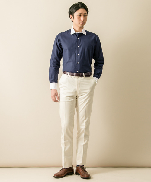 URBAN RESEARCH DOORS MENS（アーバンリサーチ ドアーズ メンズ）の「LIFE STYLE TAILOR ラウンドクレリック オックスフォ（シャツ/ブラウス・メンズ・ネイビー・41/39/38/40）」の4枚目の写真