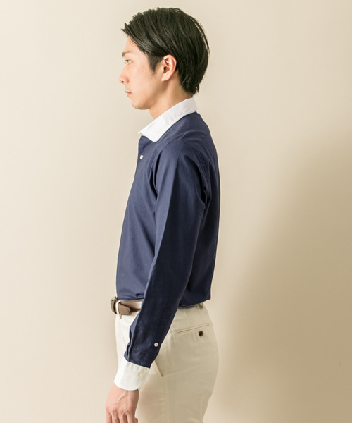 URBAN RESEARCH DOORS MENS（アーバンリサーチ ドアーズ メンズ）の「LIFE STYLE TAILOR ラウンドクレリック オックスフォ（シャツ/ブラウス・メンズ・ネイビー・41/39/38/40）」の12枚目の写真