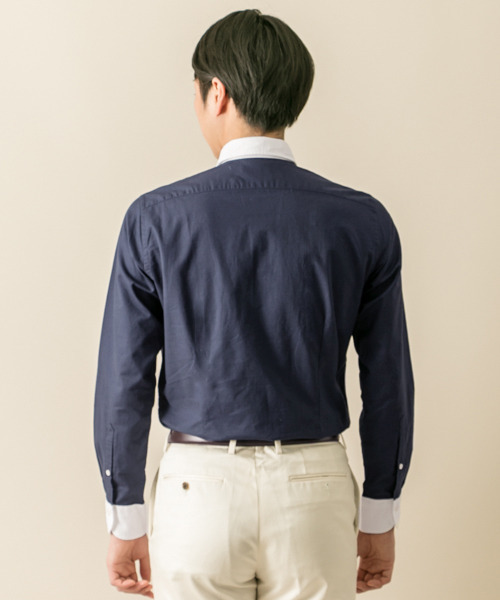URBAN RESEARCH DOORS MENS（アーバンリサーチ ドアーズ メンズ）の「LIFE STYLE TAILOR ラウンドクレリック オックスフォ（シャツ/ブラウス・メンズ・ネイビー・41/39/38/40）」の13枚目の写真