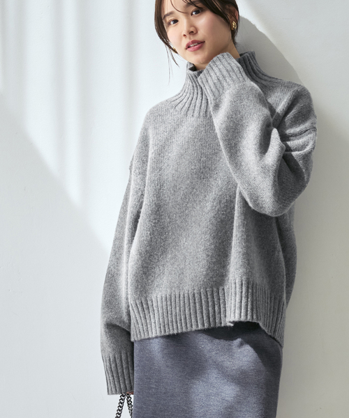 Noble（ノーブル）の「ウールカシミヤタートルネックプルオーバー（ニット/セーター・レディース・アイボリー/グレー/レッド・FREE）」の7枚目の写真