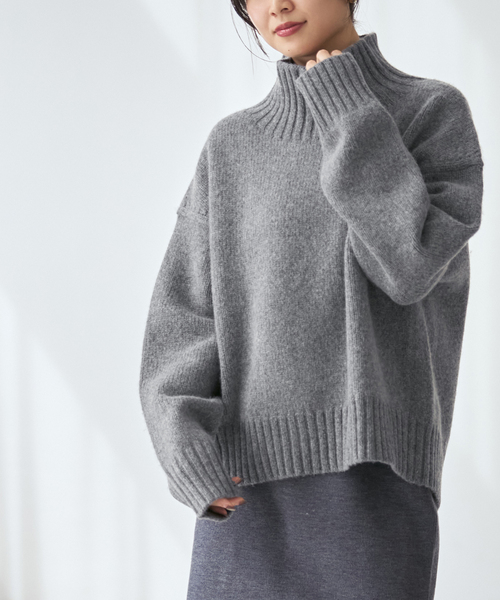 Noble（ノーブル）の「ウールカシミヤタートルネックプルオーバー（ニット/セーター・レディース・アイボリー/グレー/レッド・FREE）」の8枚目の写真