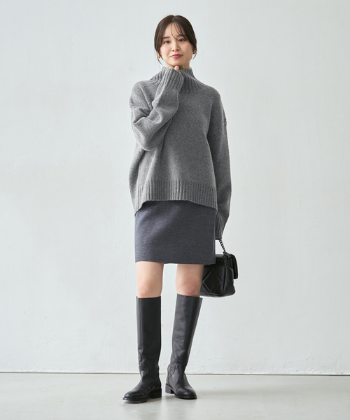 Noble（ノーブル）の「ウールカシミヤタートルネックプルオーバー（ニット/セーター・レディース・アイボリー/グレー/レッド・FREE）」の10枚目の写真