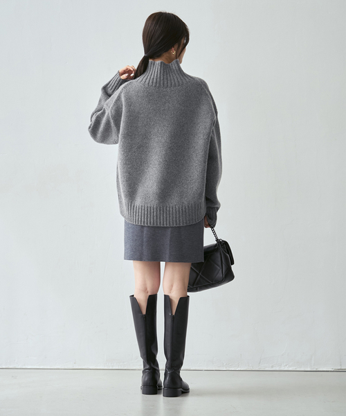 Noble（ノーブル）の「ウールカシミヤタートルネックプルオーバー（ニット/セーター・レディース・アイボリー/グレー/レッド・FREE）」の11枚目の写真