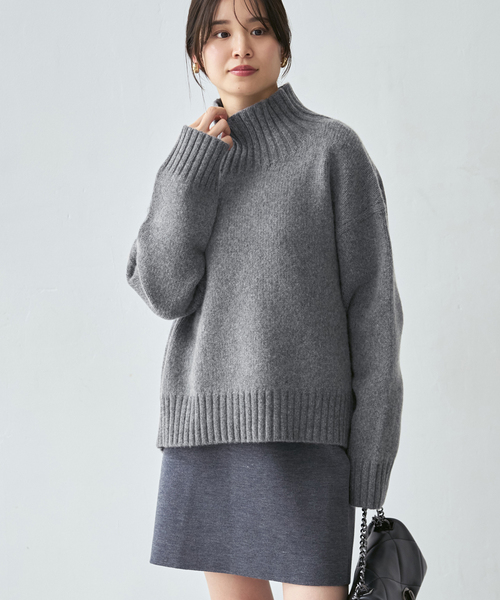 Noble（ノーブル）の「ウールカシミヤタートルネックプルオーバー（ニット/セーター・レディース・アイボリー/グレー/レッド・FREE）」の12枚目の写真
