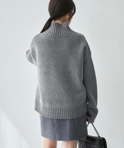 Noble（ノーブル）の「ウールカシミヤタートルネックプルオーバー（ニット/セーター・レディース・アイボリー/グレー/レッド・FREE）」の14枚目の写真