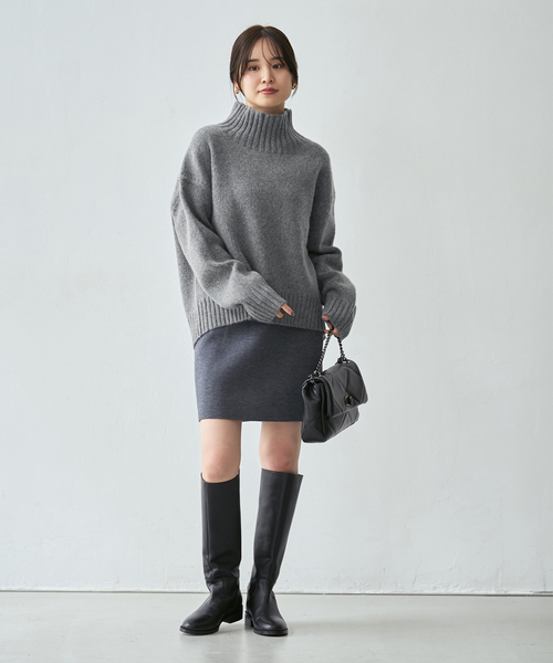 Noble（ノーブル）の「ウールカシミヤタートルネックプルオーバー（ニット/セーター・レディース・アイボリー/グレー/レッド・FREE）」の15枚目の写真