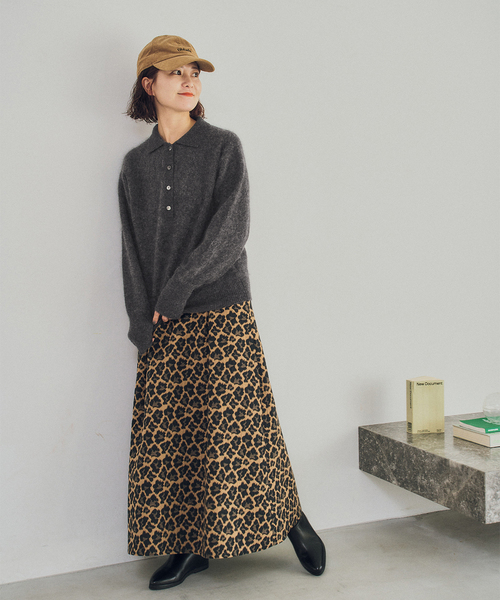 Spick & Span(スピックアンドスパン)の「ウールファーポロシャツニットプルオーバー(ニット/セーター・レディース・ベージュ/チャコールグレー/ピンク系その他・FREE)」の20枚目の写真