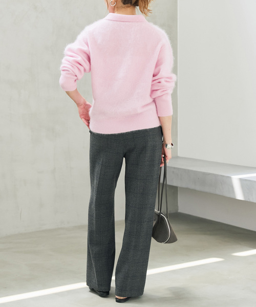 Spick & Span(スピックアンドスパン)の「ウールファーポロシャツニットプルオーバー(ニット/セーター・レディース・ベージュ/チャコールグレー/ピンク系その他・FREE)」の9枚目の写真