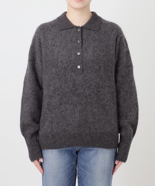 Spick & Span(スピックアンドスパン)の「ウールファーポロシャツニットプルオーバー(ニット/セーター・レディース・ベージュ/チャコールグレー/ピンク系その他・FREE)」の10枚目の写真