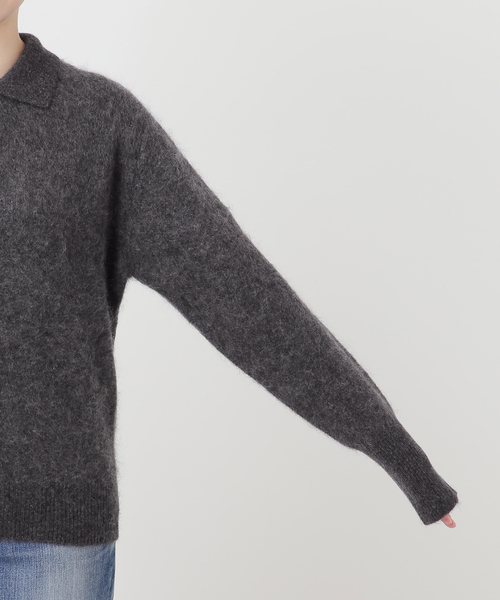 Spick & Span(スピックアンドスパン)の「ウールファーポロシャツニットプルオーバー(ニット/セーター・レディース・ベージュ/チャコールグレー/ピンク系その他・FREE)」の14枚目の写真