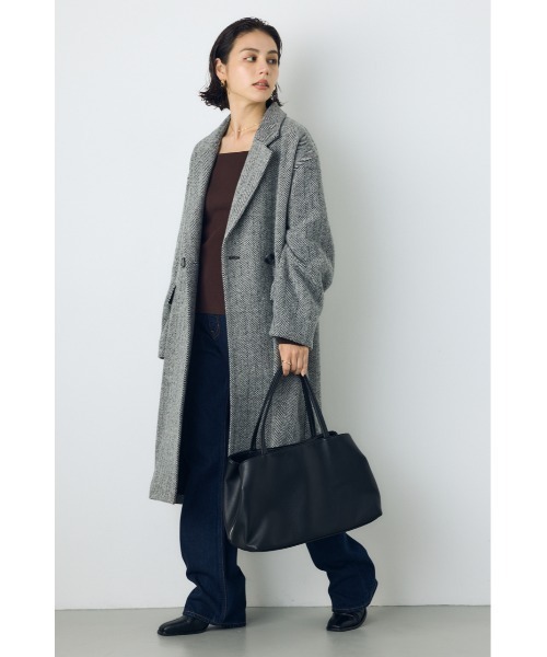 AZUL by moussy(アズールバイマウジー)の「フェイクレザー3ポケットトート 大容量 荷物多い マザーズバッグ ママバッグ 通勤バッグ A4◎ ノートパソコン◎【着用画像あり】(トートバッグ・レディース・ブラック/グレイッシュベージュ・FREE)」の6枚目の写真
