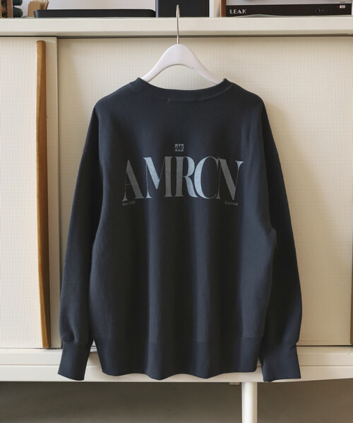 AMERICANA（アメリカーナ）の「AMERICANA × Firsthand/アメリカーナ 別注 裏毛 プリント クルーネック スウェット【限定展開】（スウェット・レディース・オフホワイト/ブラウン系その他/スミクロ・FREE）」の2枚目の写真