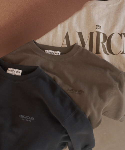 AMERICANA（アメリカーナ）の「AMERICANA × Firsthand/アメリカーナ 別注 裏毛 プリント クルーネック スウェット【限定展開】（スウェット・レディース・オフホワイト/ブラウン系その他/スミクロ・FREE）」の7枚目の写真