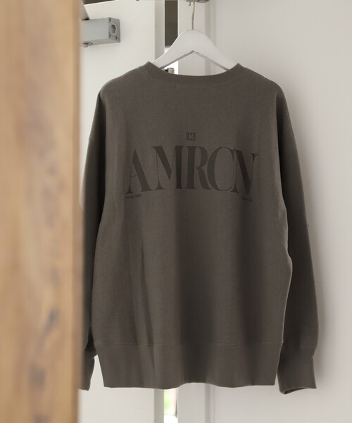 AMERICANA（アメリカーナ）の「AMERICANA × Firsthand/アメリカーナ 別注 裏毛 プリント クルーネック スウェット【限定展開】（スウェット・レディース・オフホワイト/ブラウン系その他/スミクロ・FREE）」の12枚目の写真