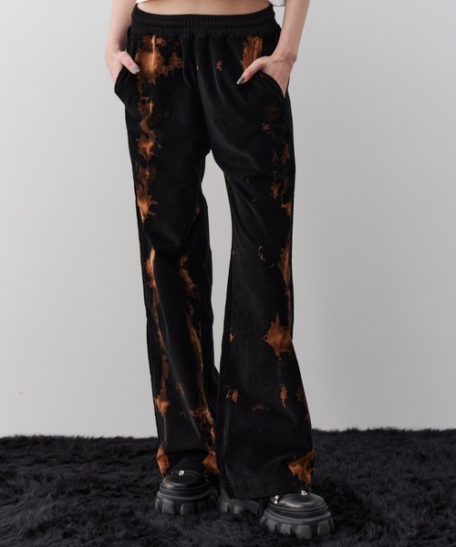 AIVER(アイバー)の「AIVER ブリーチベロアフレアパンツ(スウェットパンツ・メンズ・スモークグレー/ブラック・LARGE/MEDIUM/SMALL)」の14枚目の写真