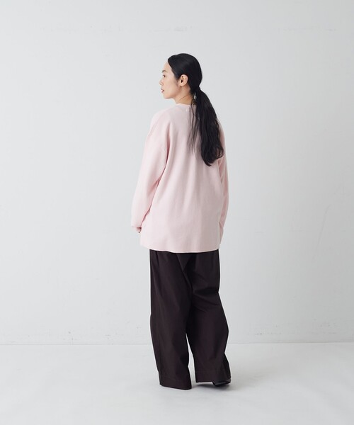 conges payes ADIEU TRISTESSE(コンジェ ペイエ アデュートリステス)の「コットンミラノリブVネックカーディガン(カーディガン/ボレロ・レディース・ピンク/パープル/キャメル・FREE)」の6枚目の写真