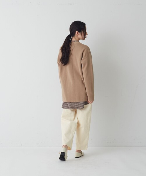 conges payes ADIEU TRISTESSE(コンジェ ペイエ アデュートリステス)の「コットンミラノリブVネックカーディガン(カーディガン/ボレロ・レディース・ピンク/パープル/キャメル・FREE)」の9枚目の写真
