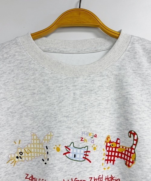 LEMOA（レモア）の「レトロキャットデザインプリントスウェット（スウェット・レディース・アッシュグレー・X-LARGE/LARGE/MEDIUM）」の10枚目の写真