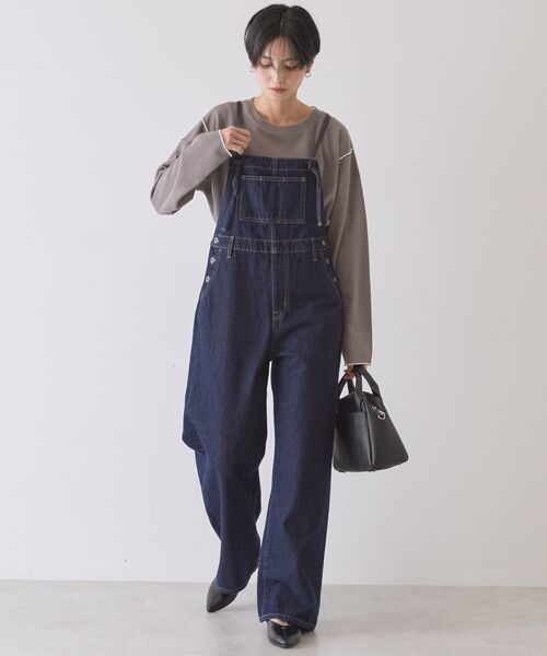AMERICAN HOLIC（アメリカンホリック）の「【WEB限定】ワッフル配色メロープルオーバー（Tシャツ/カットソー・レディース・ブラック/カーキ/チャコールグレー/ホワイト系その他・L/M）」の9枚目の写真
