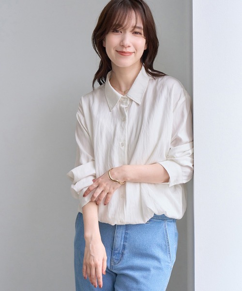 ROPE' PICNIC(ロペピクニック)の「フィブリル加工レイヤードシャツ/インナーキャミソール付き(シャツ/ブラウス・レディース・チャコールグレー/オフホワイト・FREE)」の21枚目の写真