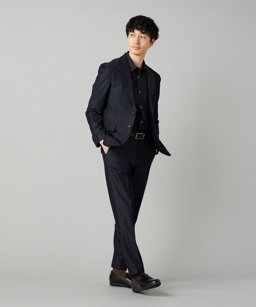 COMME CA MEN(コムサメン)の「【セットアップ対応】デニムライクジャージー テーパードパンツ(その他パンツ・メンズ・ネイビー/ダークブラウン・M/L/S)」の4枚目の写真