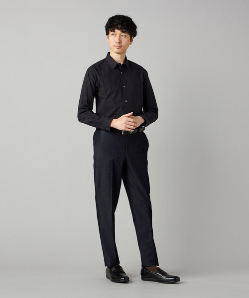 COMME CA MEN(コムサメン)の「【セットアップ対応】デニムライクジャージー テーパードパンツ(その他パンツ・メンズ・ネイビー/ダークブラウン・M/L/S)」の5枚目の写真