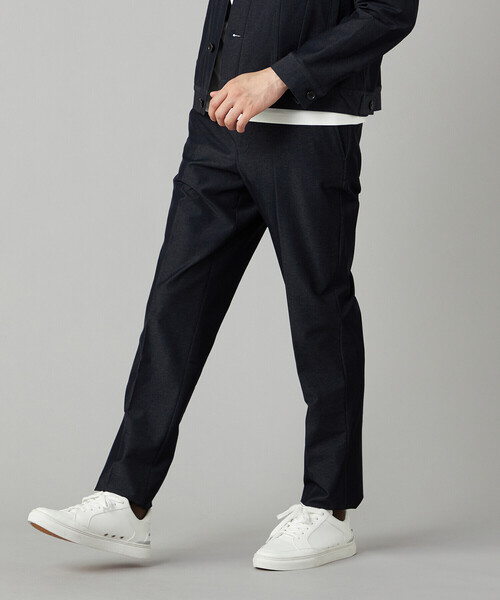 COMME CA MEN(コムサメン)の「【セットアップ対応】デニムライクジャージー テーパードパンツ(その他パンツ・メンズ・ネイビー/ダークブラウン・M/L/S)」の8枚目の写真