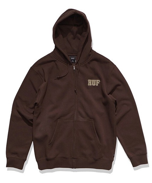 HUF(ハフ)の「HUF クラシックロゴパーカー(パーカー・メンズ・ブラック/ネイビー/チョコ・LARGE/MEDIUM)」の2枚目の写真