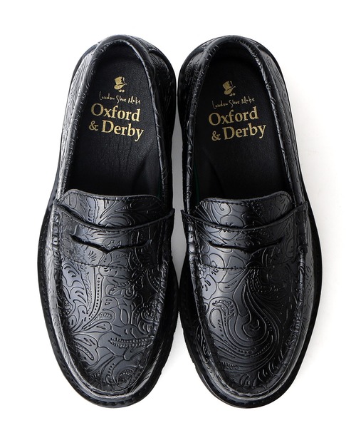 London Shoe Make(ロンドンシューメイク)の「ペイズリーエンボス レザー コイン ローファー / London Shoe Make Oxford and Derby 9917(ローファー・レディース・ブラック・UK6/UK5.5/UK5/UK4.5/UK6.5)」の12枚目の写真