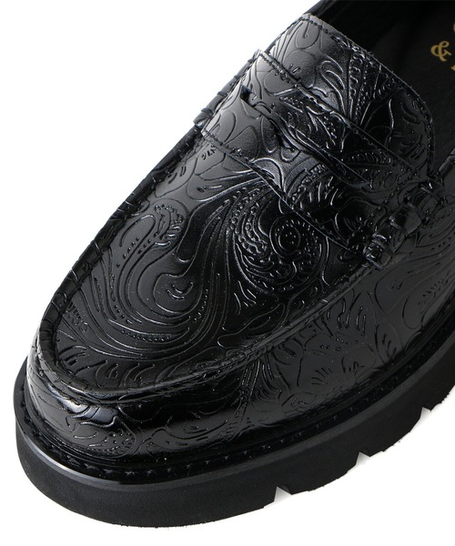 London Shoe Make(ロンドンシューメイク)の「ペイズリーエンボス レザー コイン ローファー / London Shoe Make Oxford and Derby 9917(ローファー・レディース・ブラック・UK6/UK5.5/UK5/UK4.5/UK6.5)」の15枚目の写真