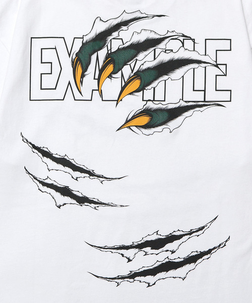 EXAMPLE（エグザンプル）の「EXAMPLE BEAST CLAW TEE（Tシャツ/カットソー・メンズ・ホワイト×グリーン/ホワイト×ブルー・XL/L/XXL）」の7枚目の写真