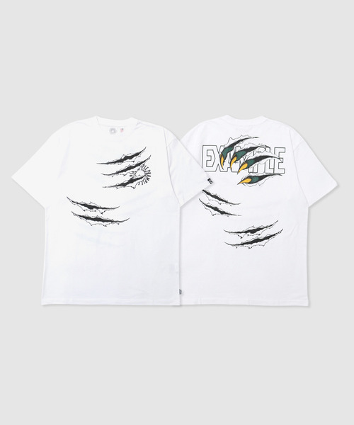 EXAMPLE（エグザンプル）の「EXAMPLE BEAST CLAW TEE（Tシャツ/カットソー・メンズ・ホワイト×グリーン/ホワイト×ブルー・XL/L/XXL）」の3枚目の写真