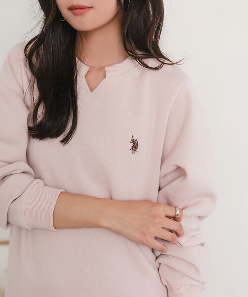 U.S. POLO ASSN.（ユーエスポロアッスン）の「[ U.S. POLO ASSN. ] 選べるタイプ 裏起毛ワンピース（ワンピース・レディース・ブラック/ネイビー/ピンク/ブラック系/ネイビー系/ピンク系・M/PM）」の5枚目の写真