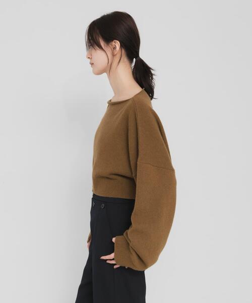 URBAN RESEARCH（アーバンリサーチ）の「new basic　HIGH RIDGE KNIT（ニット/セーター・レディース・ブラック/ライトカーキ・FREE）」の11枚目の写真