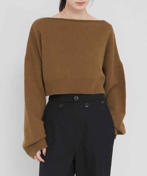 URBAN RESEARCH（アーバンリサーチ）の「new basic　HIGH RIDGE KNIT（ニット/セーター・レディース・ブラック/ライトカーキ・FREE）」の4枚目の写真