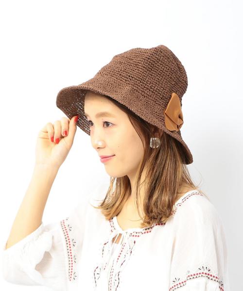 Another Edition（アナザーエディション）の「リボンハット/ aeBFC PPR RBN HAT◆（ハット・レディース・ブラウン/ナチュラル・フリー）」の2枚目の写真
