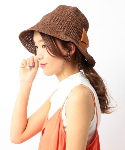 Another Edition（アナザーエディション）の「リボンハット/ aeBFC PPR RBN HAT◆（ハット・レディース・ブラウン/ナチュラル・フリー）」の4枚目の写真