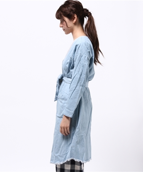 RAY CASSIN（レイカズン）の「裾フリンジガウンコート（その他アウター・レディース・サックスブルー/ネイビー/ブルー・FREE）」の5枚目の写真