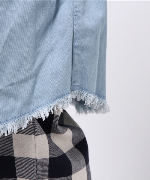 RAY CASSIN（レイカズン）の「裾フリンジガウンコート（その他アウター・レディース・サックスブルー/ネイビー/ブルー・FREE）」の11枚目の写真