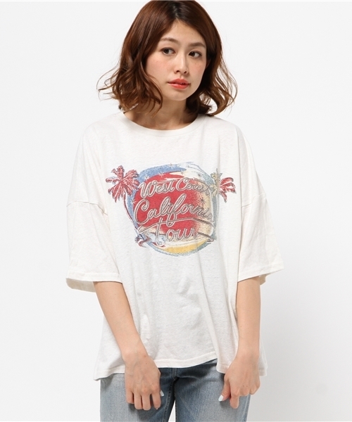RODEO CROWNS WIDE BOWL（ロデオクラウンズワイドボウル）の「WCCA ビッグ Tシャツ（Tシャツ/カットソー・レディース・チャコールグレー/オフホワイト/ベージュ・FREE）」の11枚目の写真