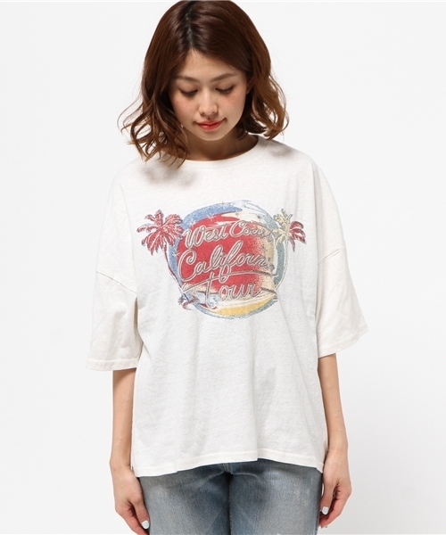 RODEO CROWNS WIDE BOWL（ロデオクラウンズワイドボウル）の「WCCA ビッグ Tシャツ（Tシャツ/カットソー・レディース・チャコールグレー/オフホワイト/ベージュ・FREE）」の12枚目の写真